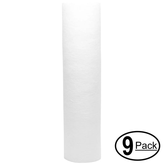 9-pack replacement for hydo logic hl# 36005 polypropylene sediment filter - universal 10-inch 5-micron cartridge for hydro logic hydroponics and gardening systems : de-chlorinators - denali pure brand