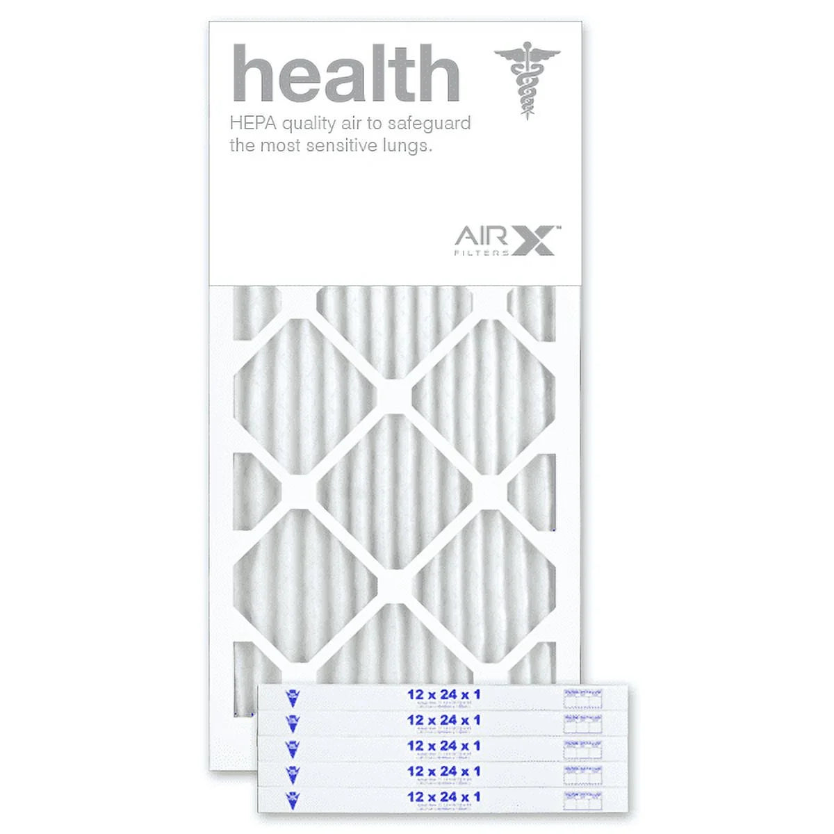 Airx filters health 12x24x1 air filter merv 13 ac furnace pleated air filter replacement box of 6, made in the usa