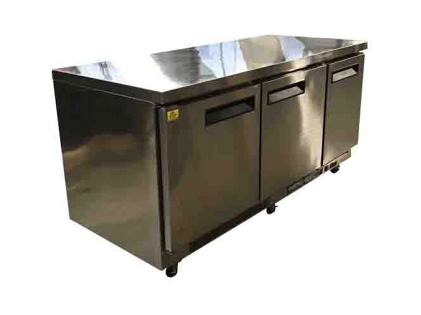 19 cu. ft. under counter freezer stainless steel commercial 3 doors 3 shelves