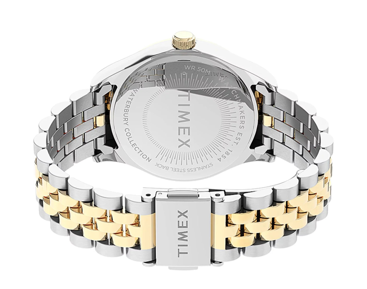 Timex waterbury legacy with swarovski� crystals 34mm stainless steel bracelet women's watch