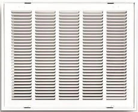 Truaire stamped return air filter grille, hinged, 25 in. x 20 in., white