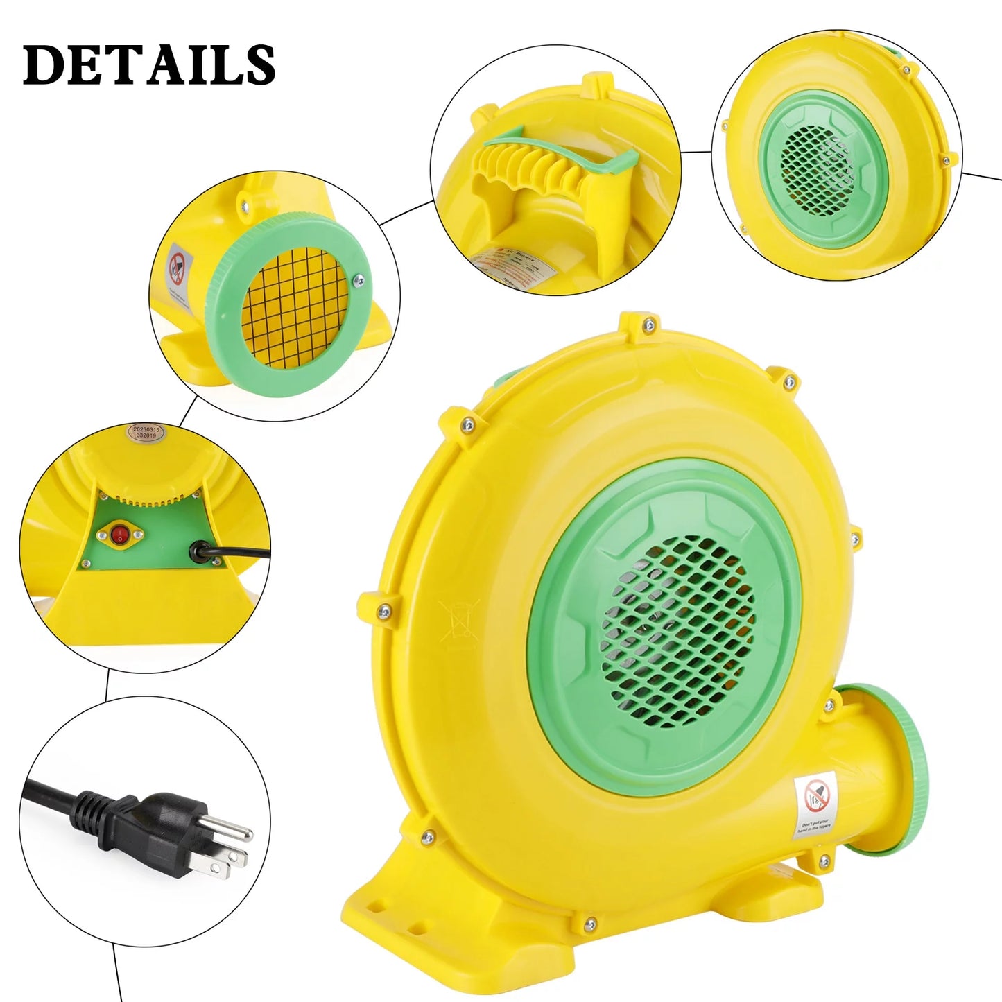 550 watt inflatable bounce house water slide air pump blower fan inflatable castle