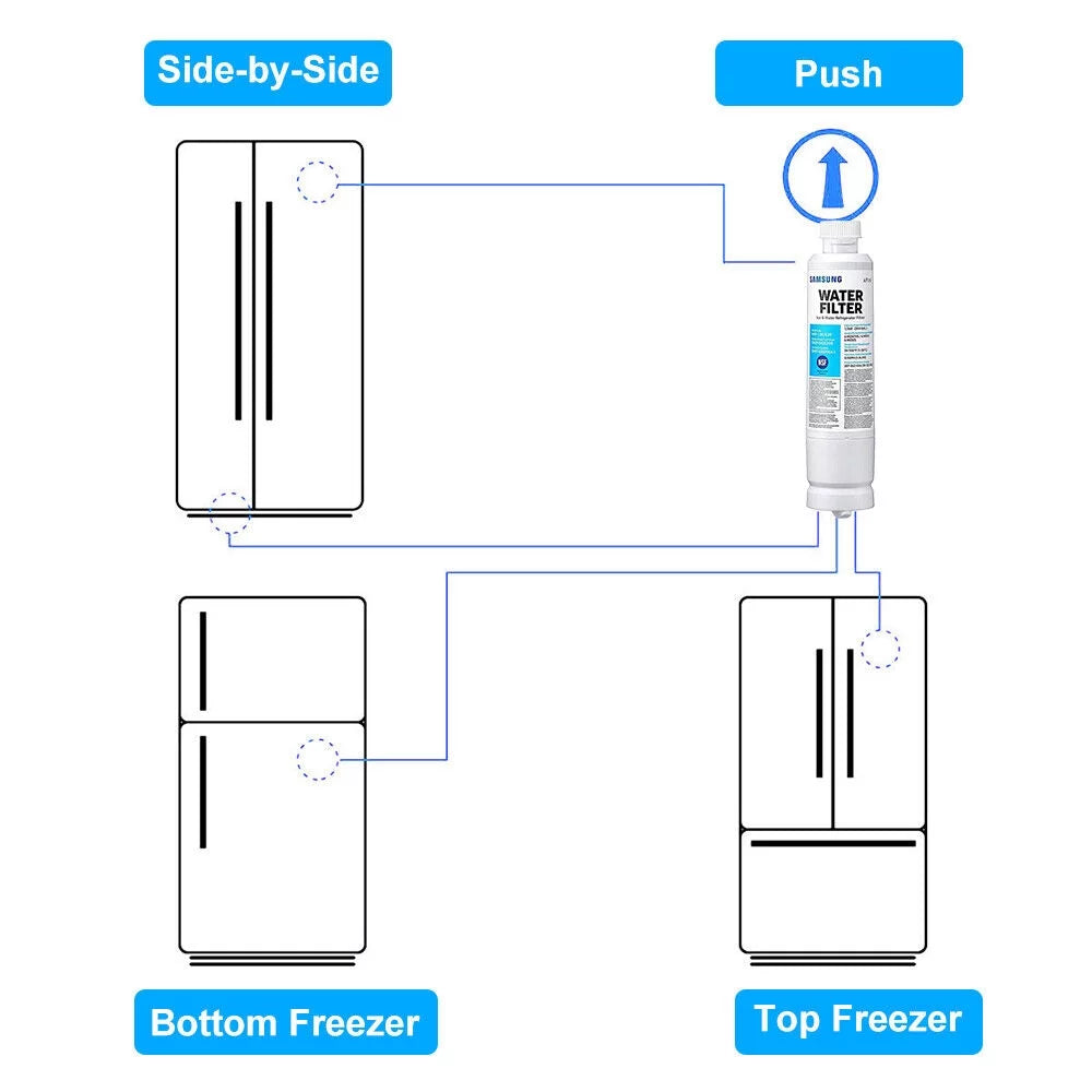 4 pack da29-00020b/ haf-cin/exp replacement refrigerator water filter