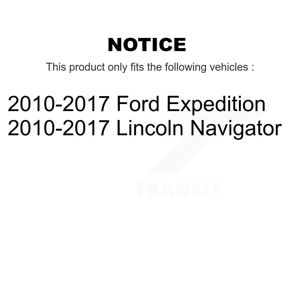 Transit auto front rear disc brake caliper coated rotors and semi-metallic pads kit (10pc) for 2010-2017 ford expedition lincoln navigator kcg-102718n