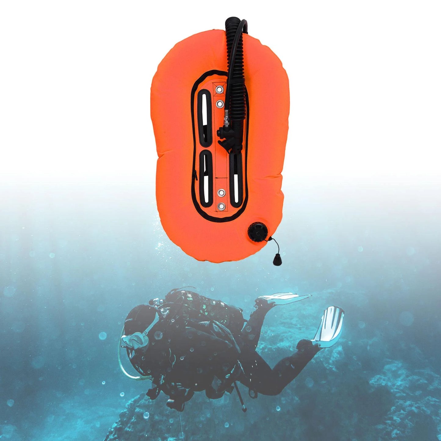 Yotijar diving snorkeling donut wing single tank scuba bcd set for freediving diving orange