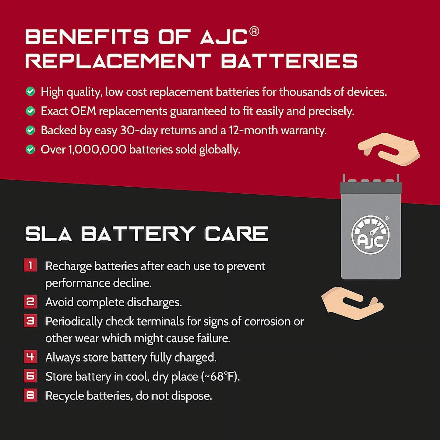 Ajc battery compatible with polaris hurricane 700 700cc personal watercraft replacement battery (1996-1997)