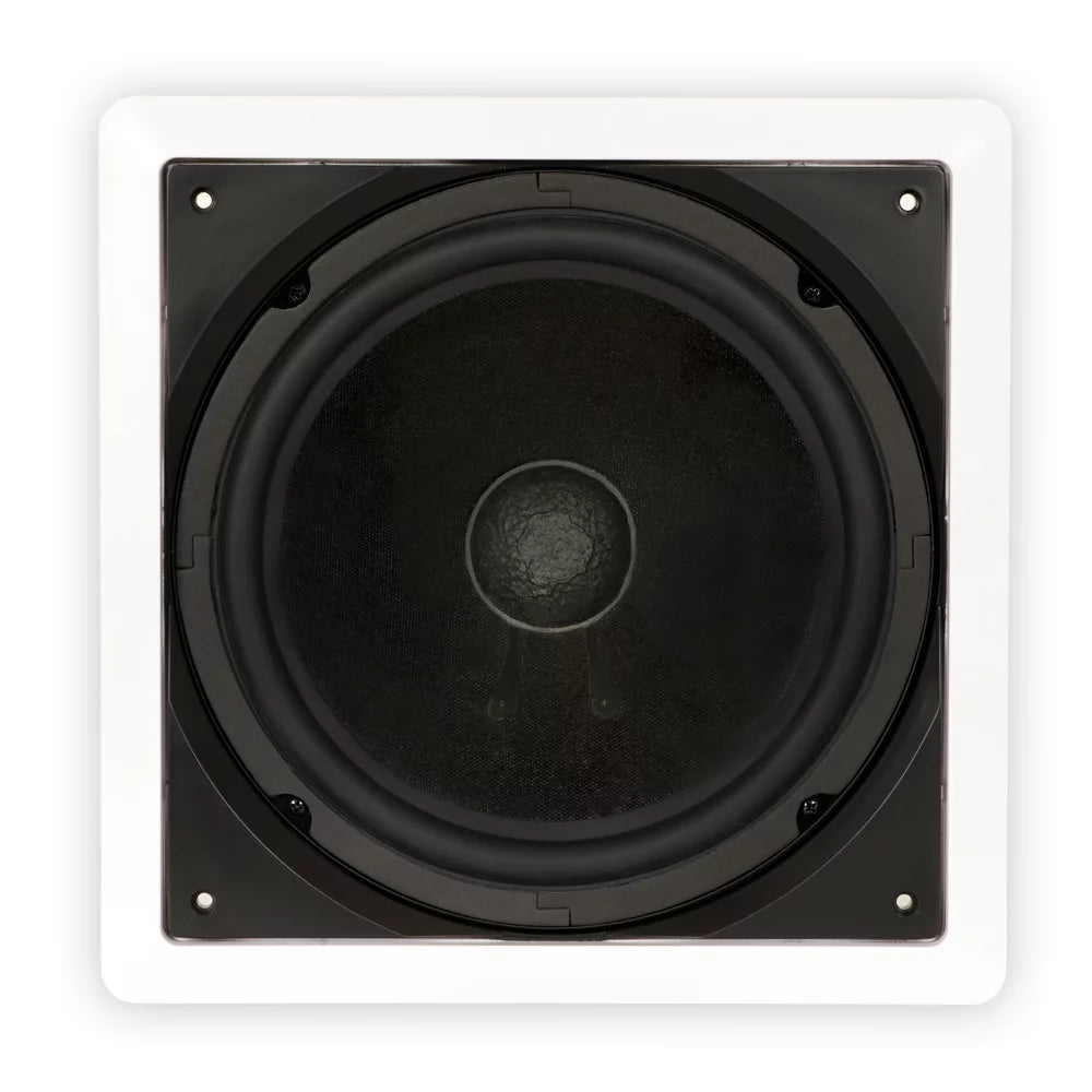 Theater solutions ts1000 flush mount 10" subwoofer speaker and amp set