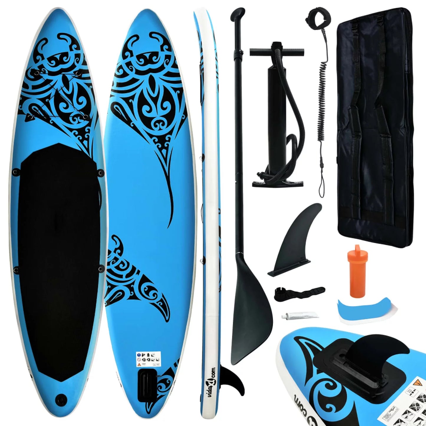 Walmeck inflatable paddleboard set 120.1"x29.9"x5.9" blue