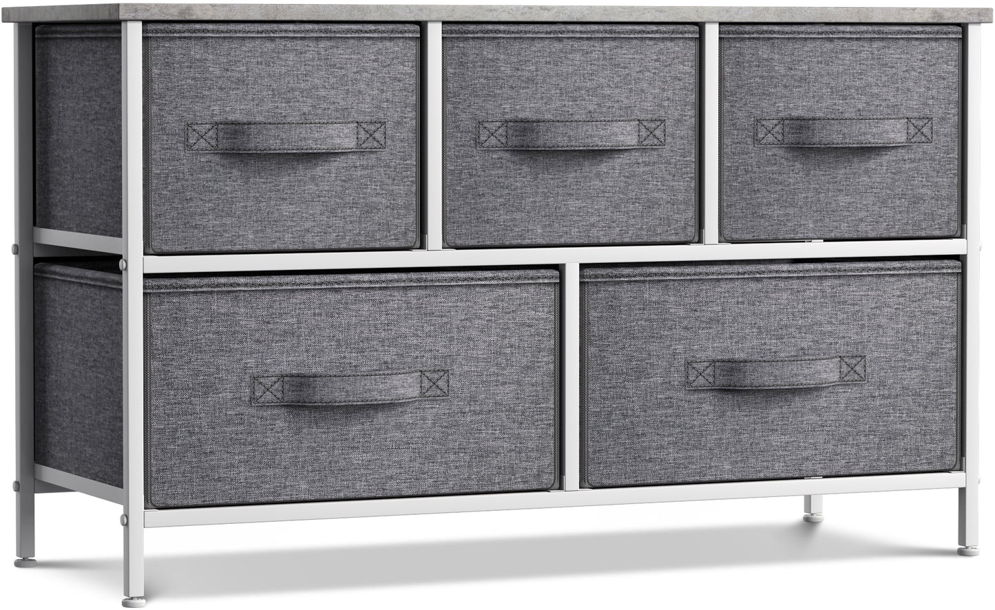 Storage cube dresser - grey