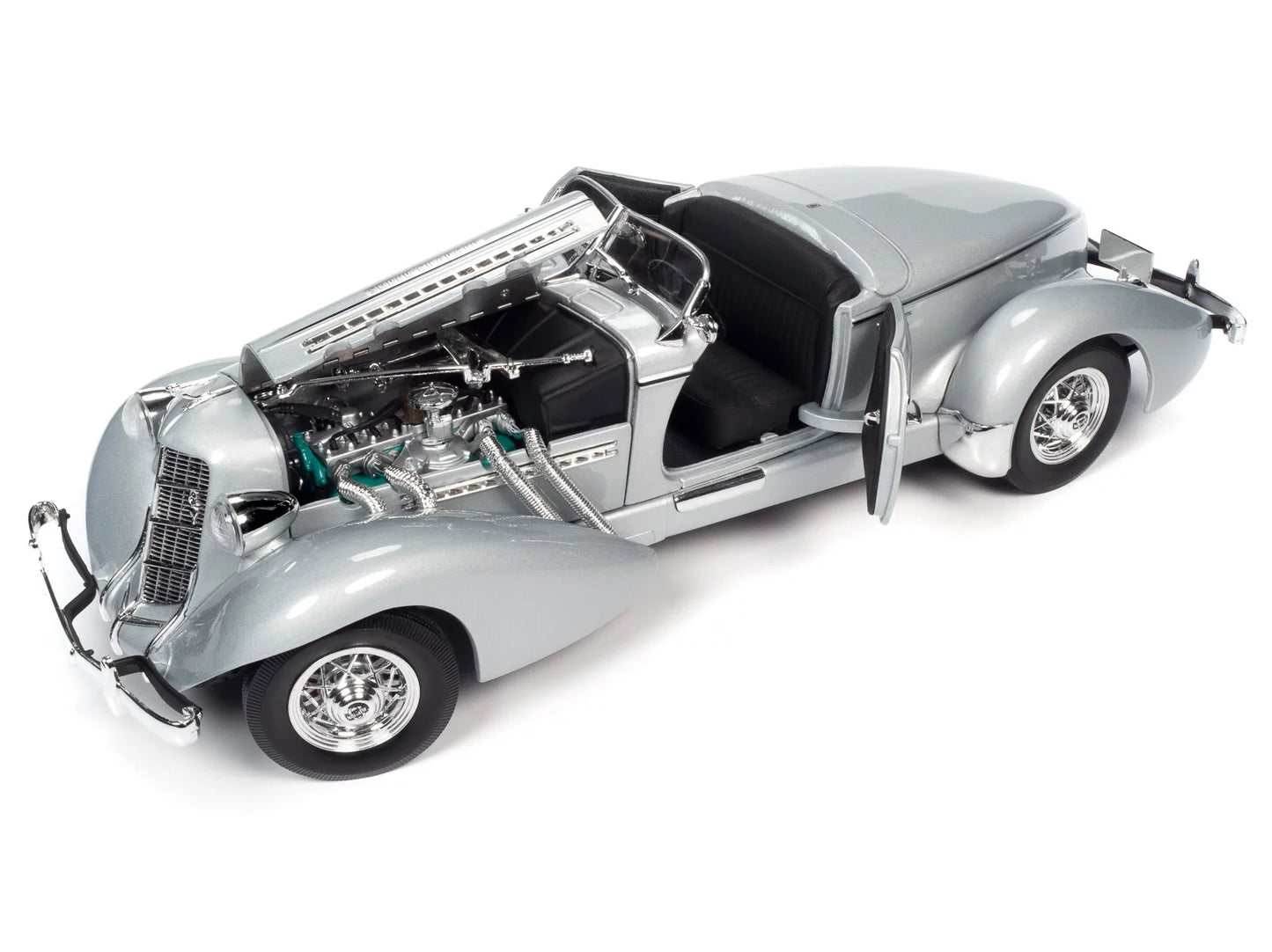 1935 auburn 851 speedster haze gray 1/18 diecast model car by auto world