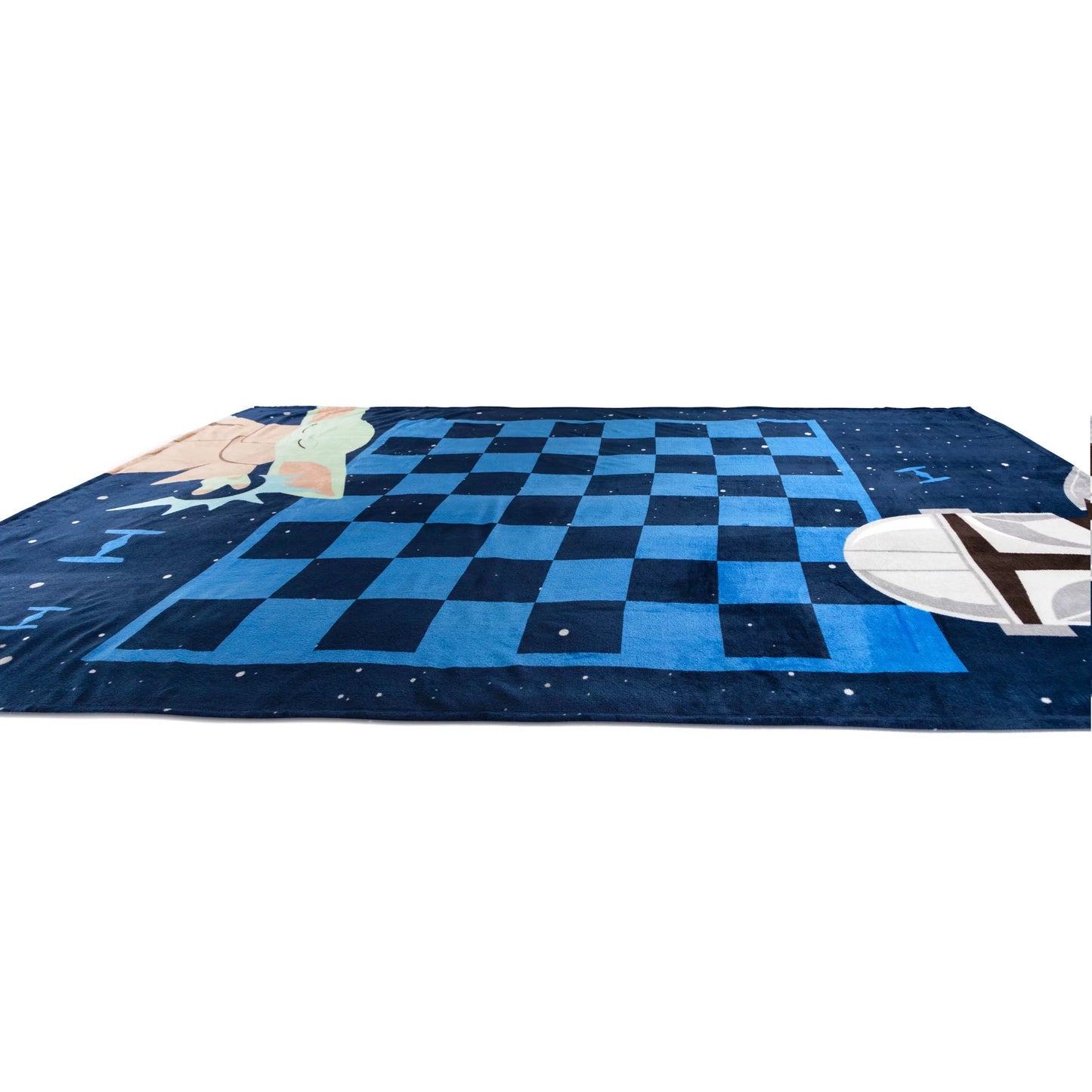 Star wars mandalorian checkers game blanket, 100% microfiber