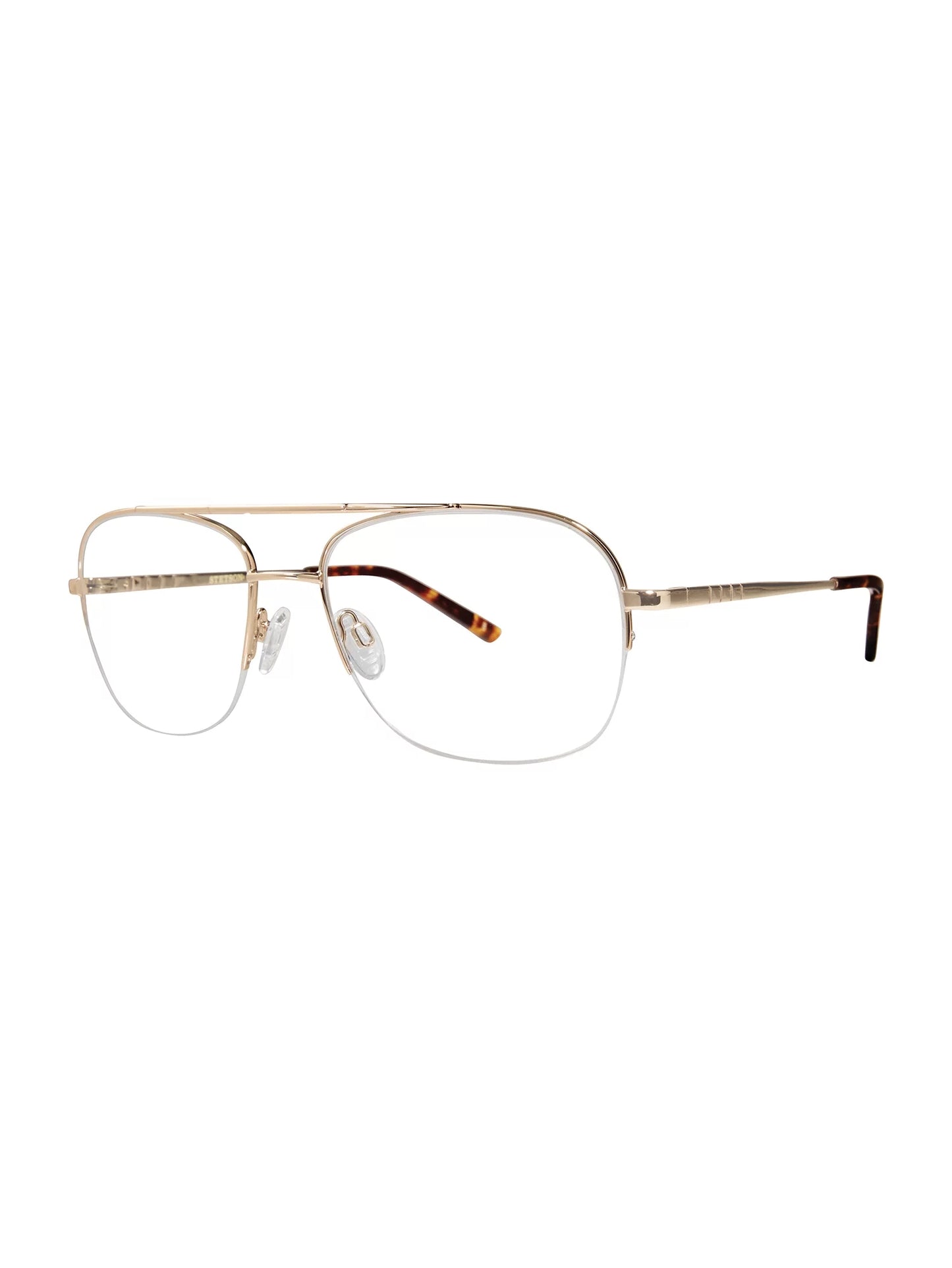 Stetson men's square eyeglasses, st xl31, gold, 59-18-150, with case