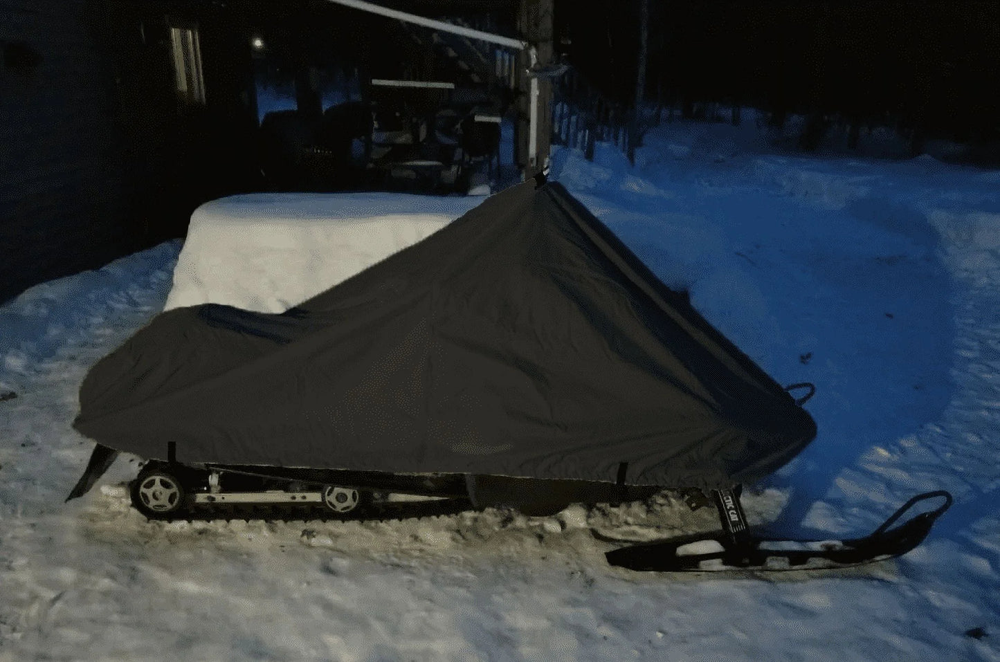 200 denier storage snowmobile cover compatible for the 2014-2015 ski doo bombardier model gsx le ace 900 snowmachine sled. all black.