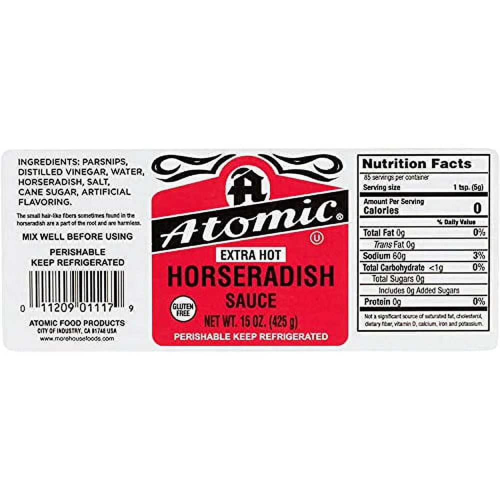 Atomic horseradish - extra hot - "2 pack" - 6 oz jars - 12 ozs