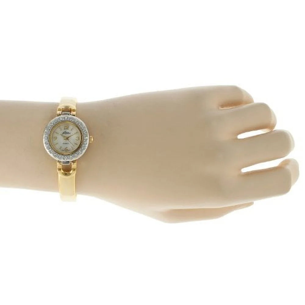 St3 women's gold-tone half bangle gift set watch