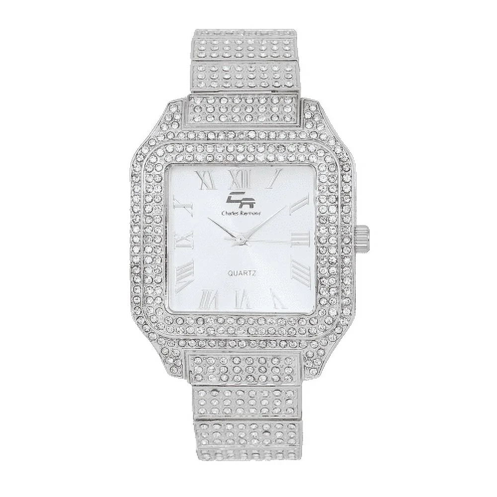 Women's luxury crystal diamonds iced out watch, a true testament to blinged-out beauty and timeless glamour (l0513la classic-slv)