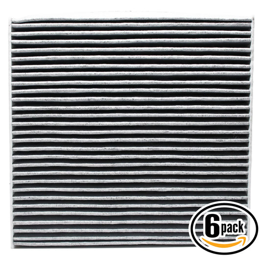 6-pack replacement for cabin air filter for 2008 honda accord l4 2.4l 2354cc car/automotive - activated carbon, acf-10134