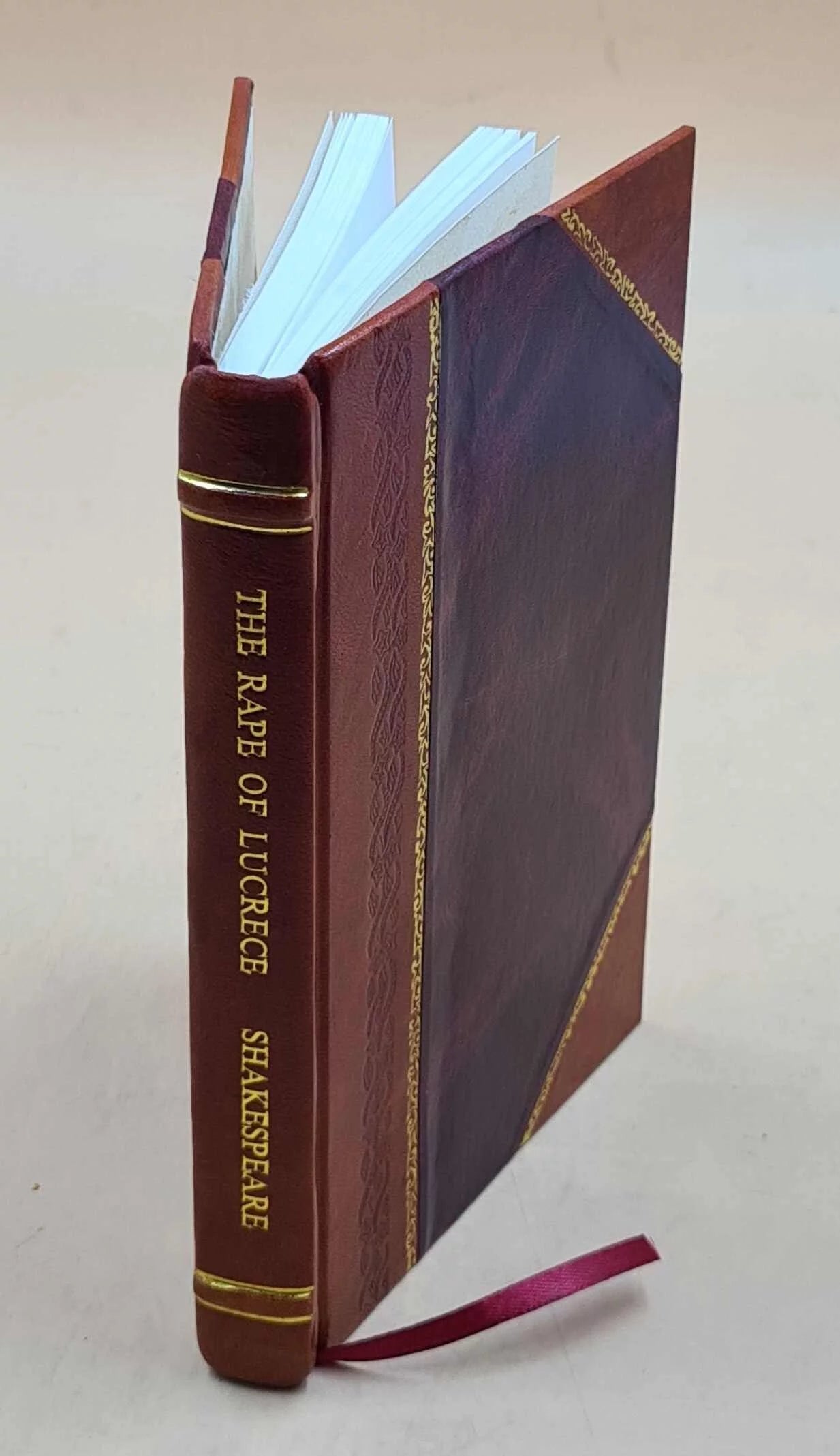 The rape of lucrece, by william shakespeare; ed., with notes, introduction, glossary, list of variorum readings, and selected criticism, by charlotte porter. 1912 [leather bound]