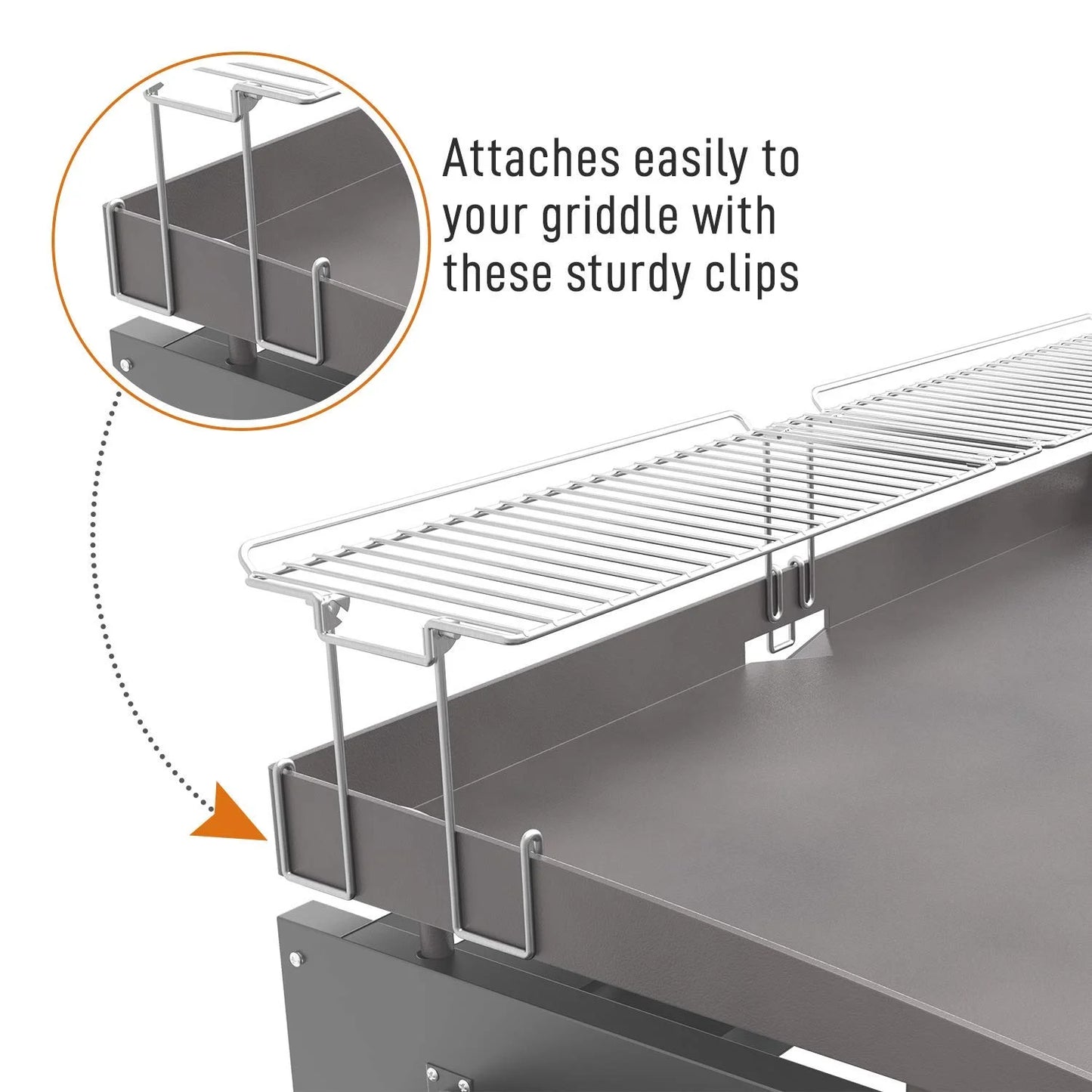 Yukon glory 31.5" stainless steel griddle warming rack designed for blackstone griddles