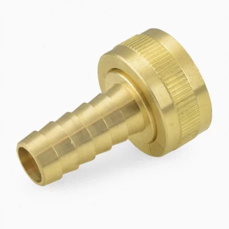 2pc everhot 3/4" fgh x 3/8" hose barb swivel brass adapter, lead free