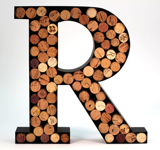 Wine cork holder makes for great wine accessories perfect monogrammed gifts for women to store wine corks. wine decor or wine cork holder decor will brighten up kitchen! (letter r)