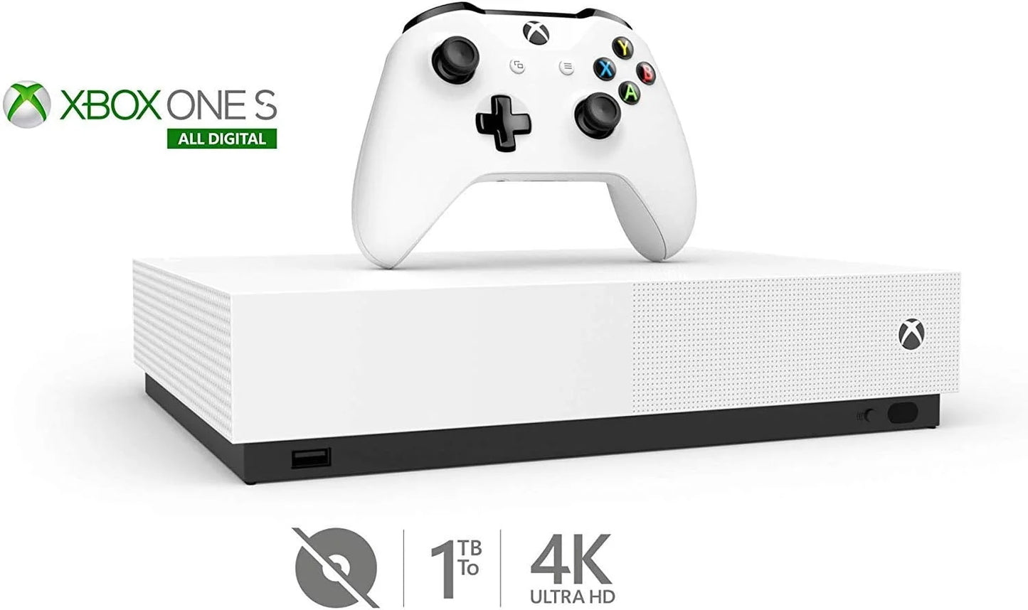 Used xbox one s all digital edition with xbox one wireless controller 1tb (disc-free gaming) - us/canada - white