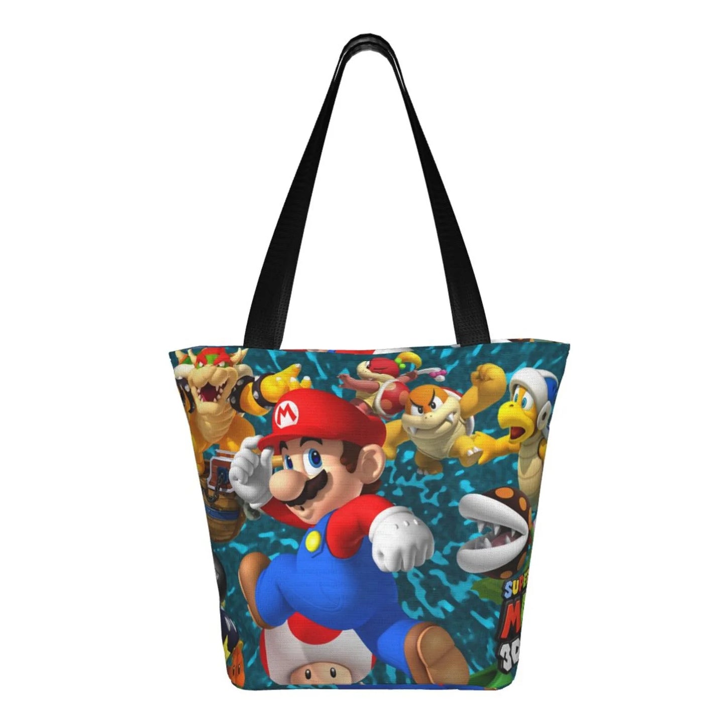 Super mario 3d land women's tote bag large capacity shoulder handbag for travel beach shopping business work school