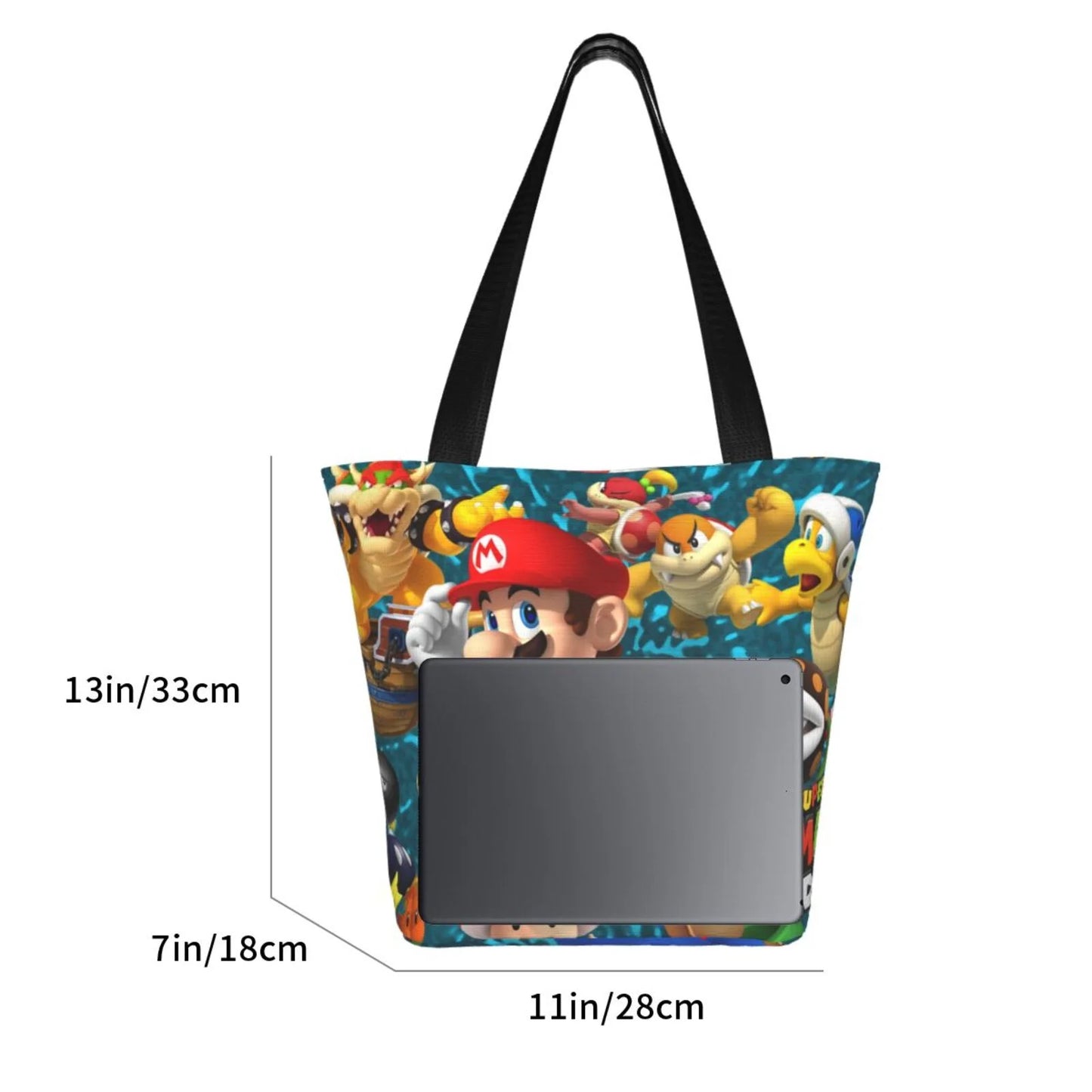 Super mario 3d land women's tote bag large capacity shoulder handbag for travel beach shopping business work school