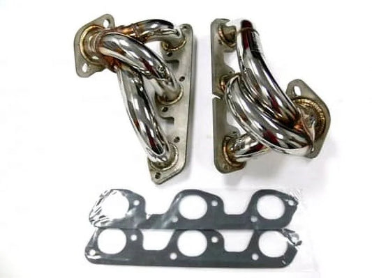 Stainless steel shorty header fitment for 2007 to 2011 jeep wrangler 3.8l 4wd/rwd by obx-rs