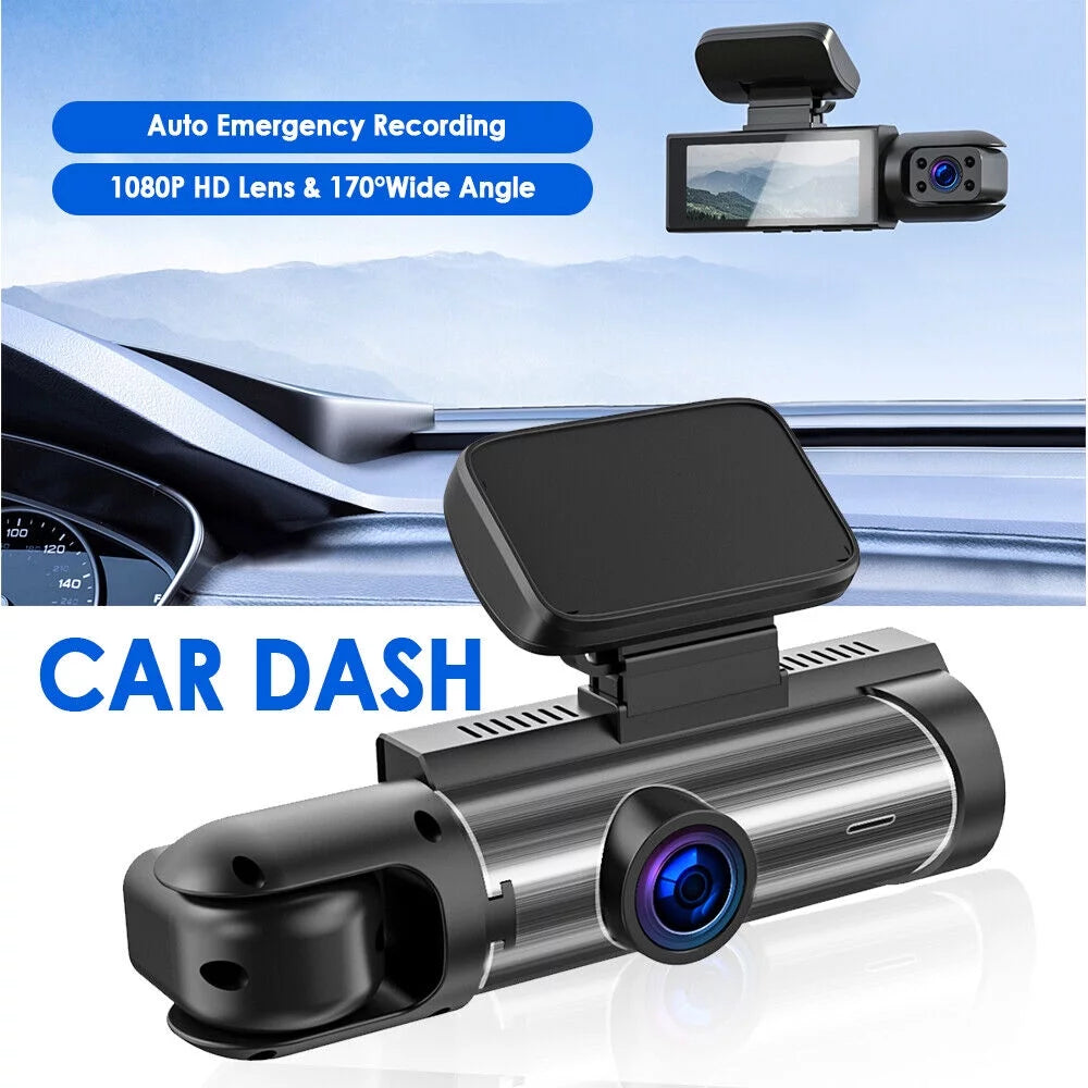 Vtin car dual lens dash cam hd 1080p video recorder camera g-sensor parking monitor