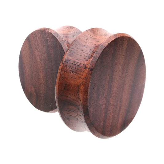 Supersize sono wood double flared ear gauge plug