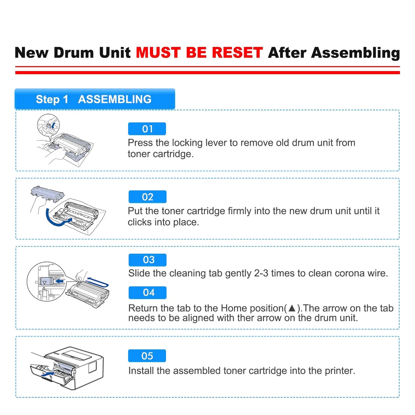 Tn-760 toner cartridge black high yield and dr730 drum unit set compatible for brother dcp-l2550dw hl-l2350dw mfc-l2710dw mfc-l2690dw printer (3x tn760 toner, 2x dr730 drum unit )