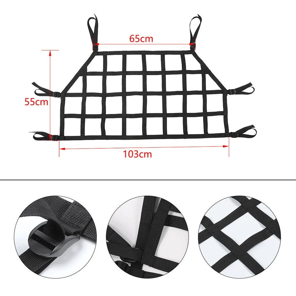 Teledu rear trunk cargo back isolation net mesh organizer + 4 door