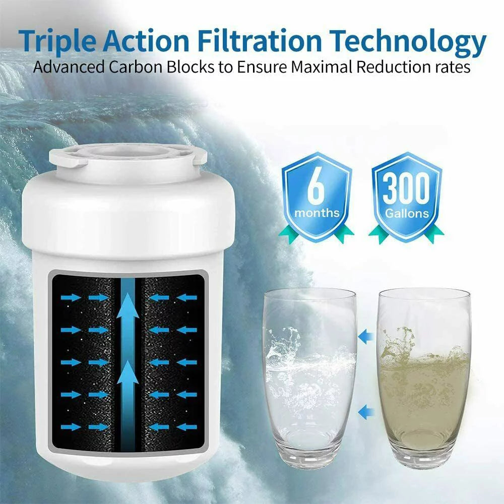 6 pcs mwf fridge water filter replacement ,compatible with for smartwater mwf, mwfint, mwfp, mwfa,gwf, gwfa refrigerator water filter