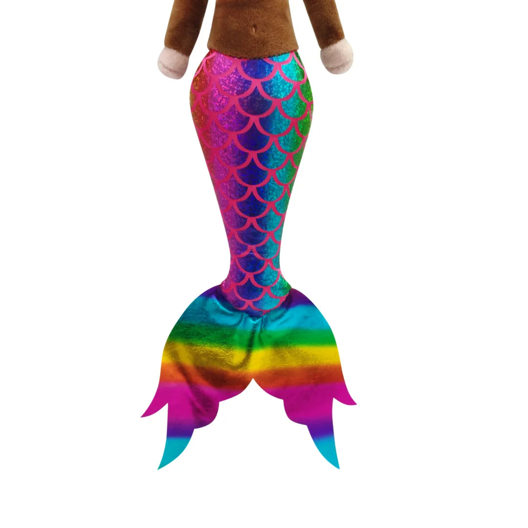 Aaliyah mermaid unicorn doll with iridescent tail and matching top - 16 inch