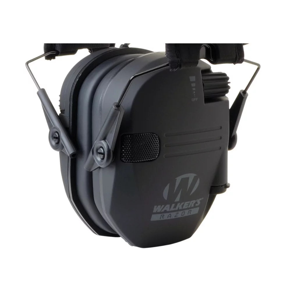 Walker's razor slim electronic shooting muffs 3-pack, black america patch