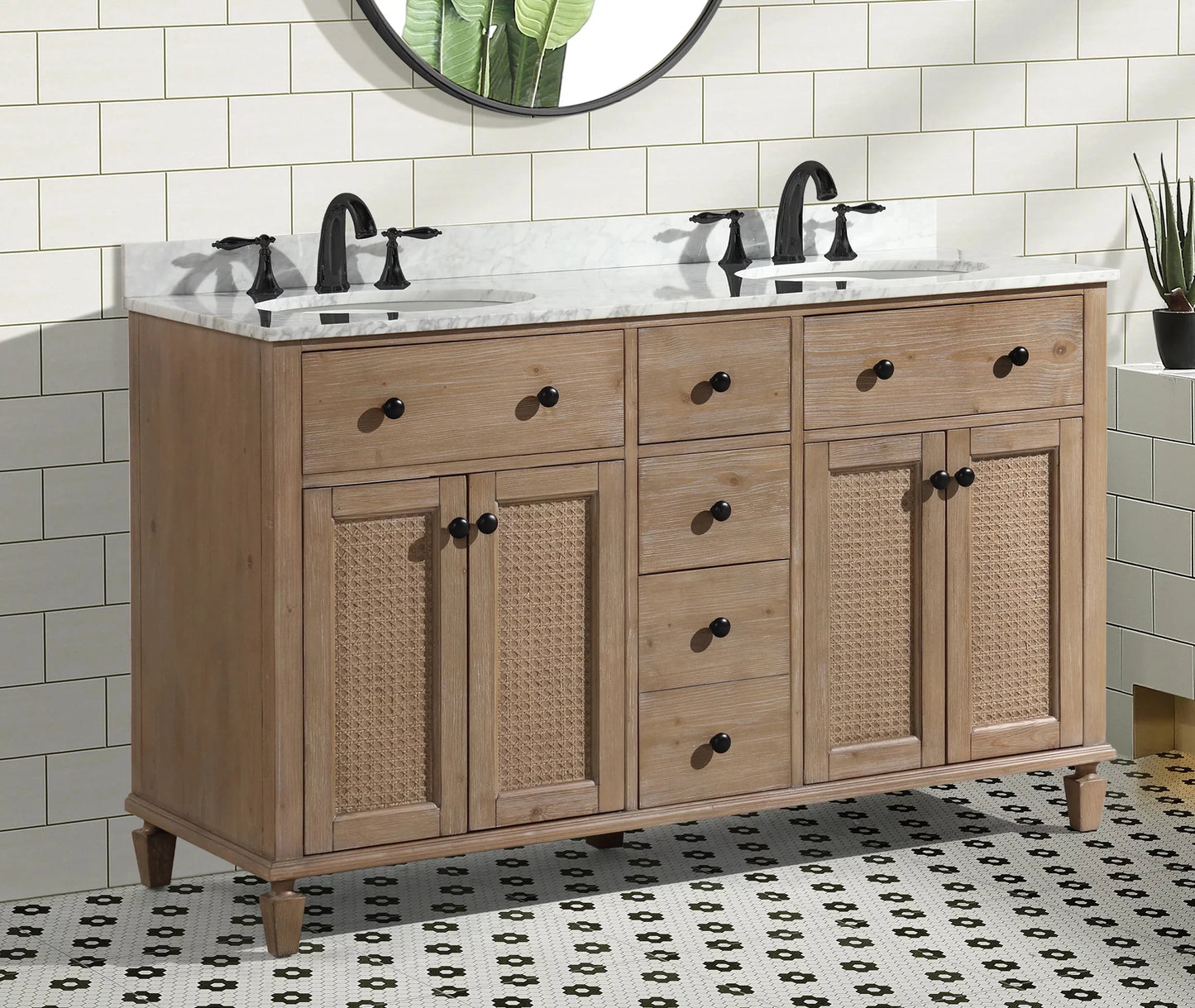 Annie 55 bathroom vanity weathered fir