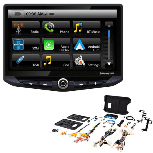 Stinger heigh10 10" in-dash infotainment system with sr-tac16h flush-mount dash kit compatible with 16-21 toyota tacoma