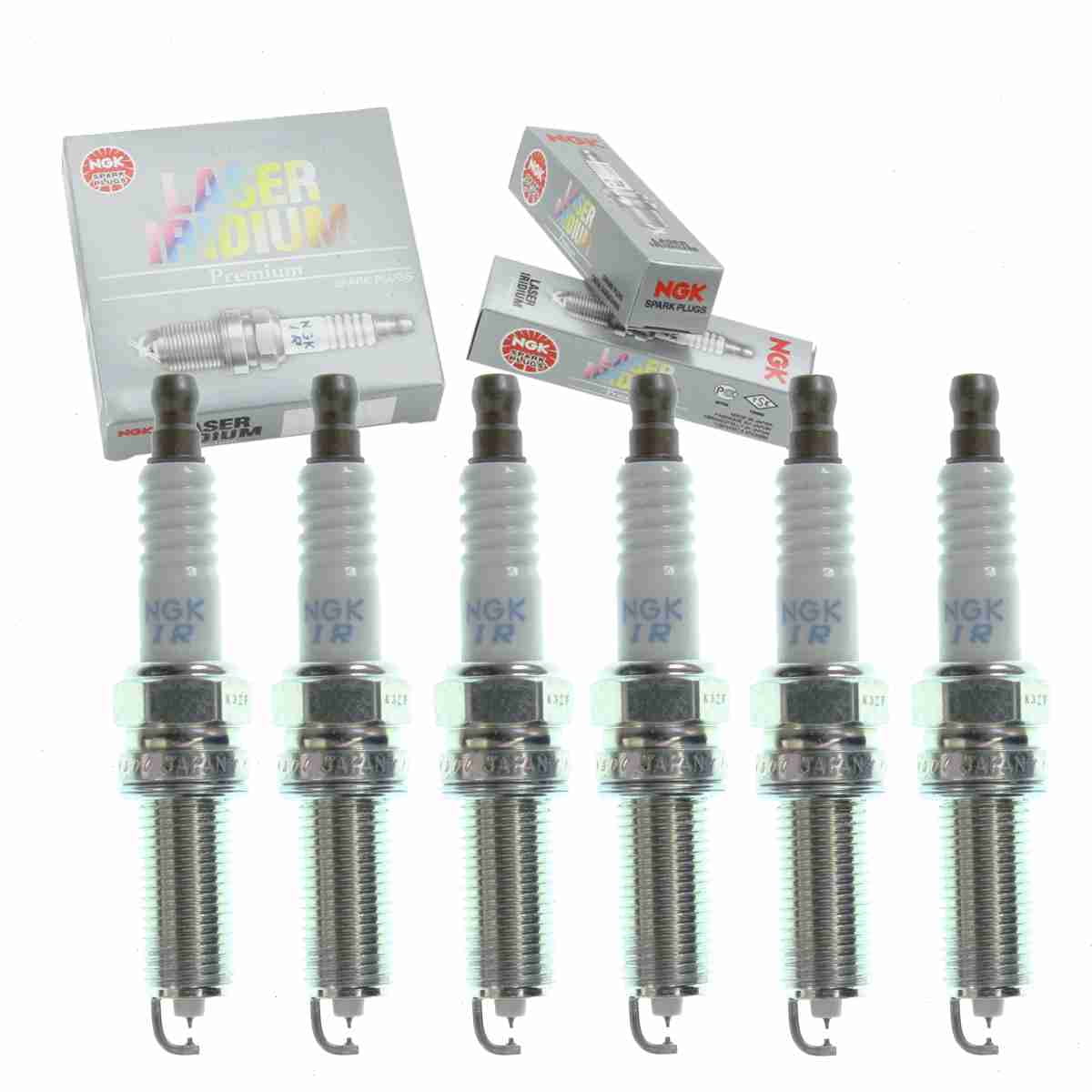 6 pc ngk laser iridium spark plugs compatible with hyundai genesis 3.8l v6 2012-2016