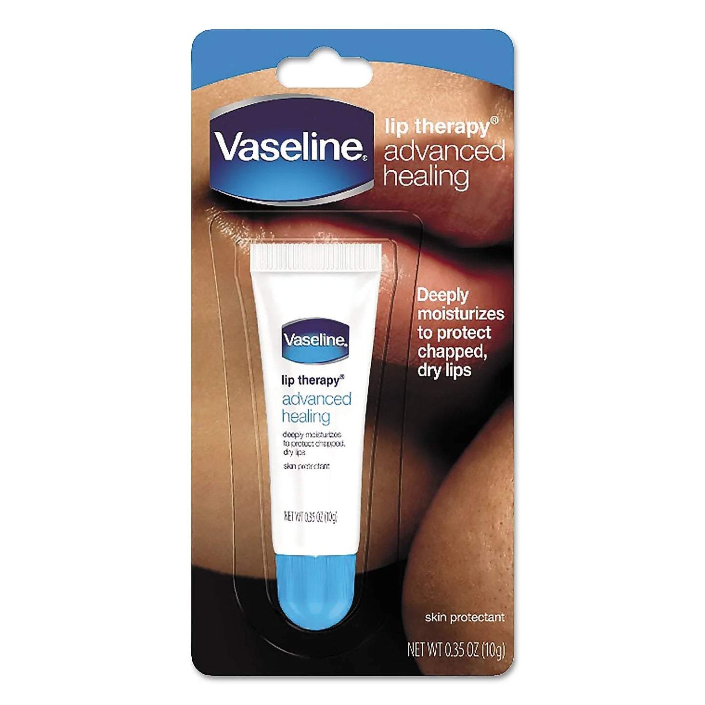 Vaseline lip therapy advanced lip balm, original, 0.35 oz, 72/carton (75000ct)