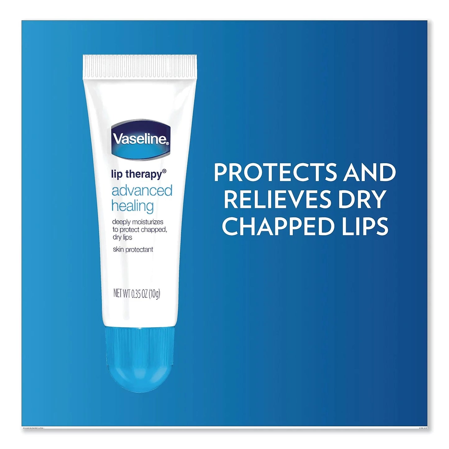 Vaseline lip therapy advanced lip balm, original, 0.35 oz, 72/carton (75000ct)