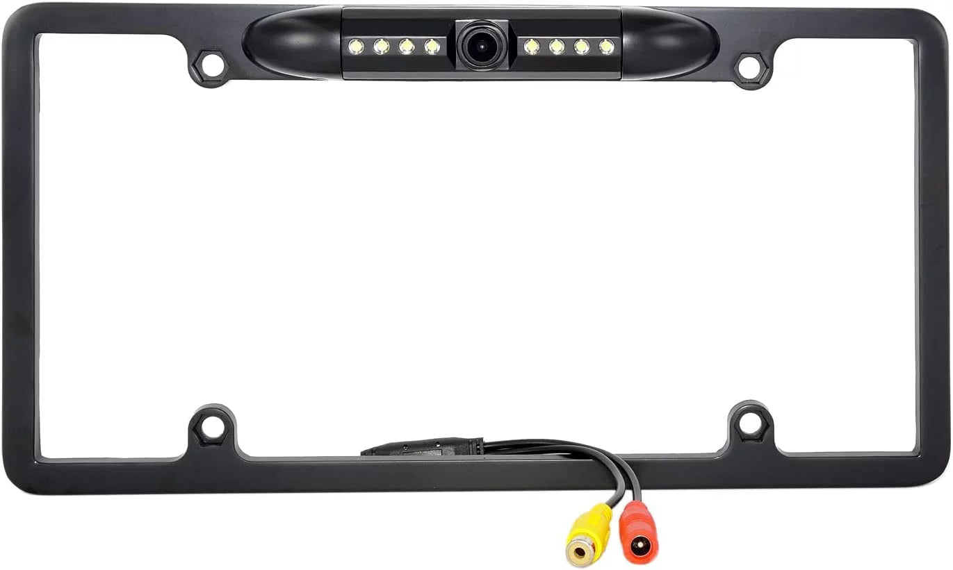 Backup camera rearview license plate frame for boss bv9358b black