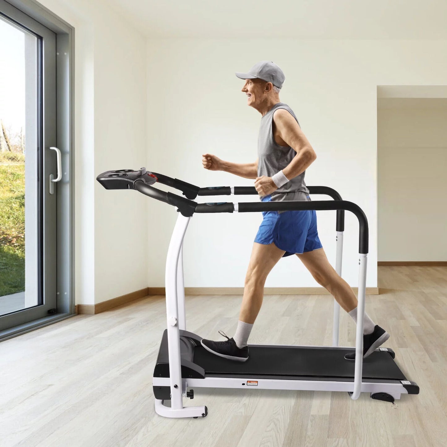 Treadmill for elderly indoor exercise 0.5-6km/h(0.3-3.7mph)  electric walking running machine