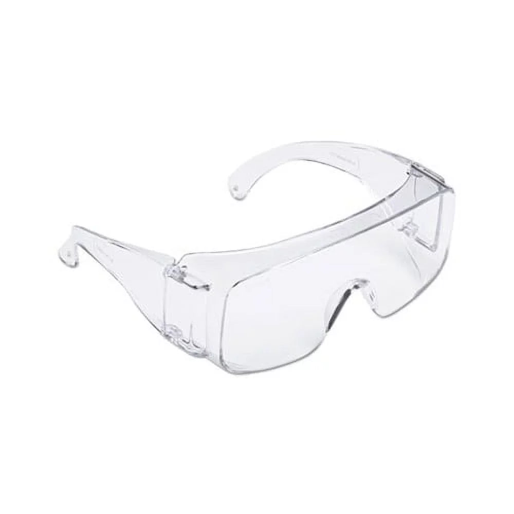 Tour guard v safety glasses one size fits most, clear frame/lens, 20/box