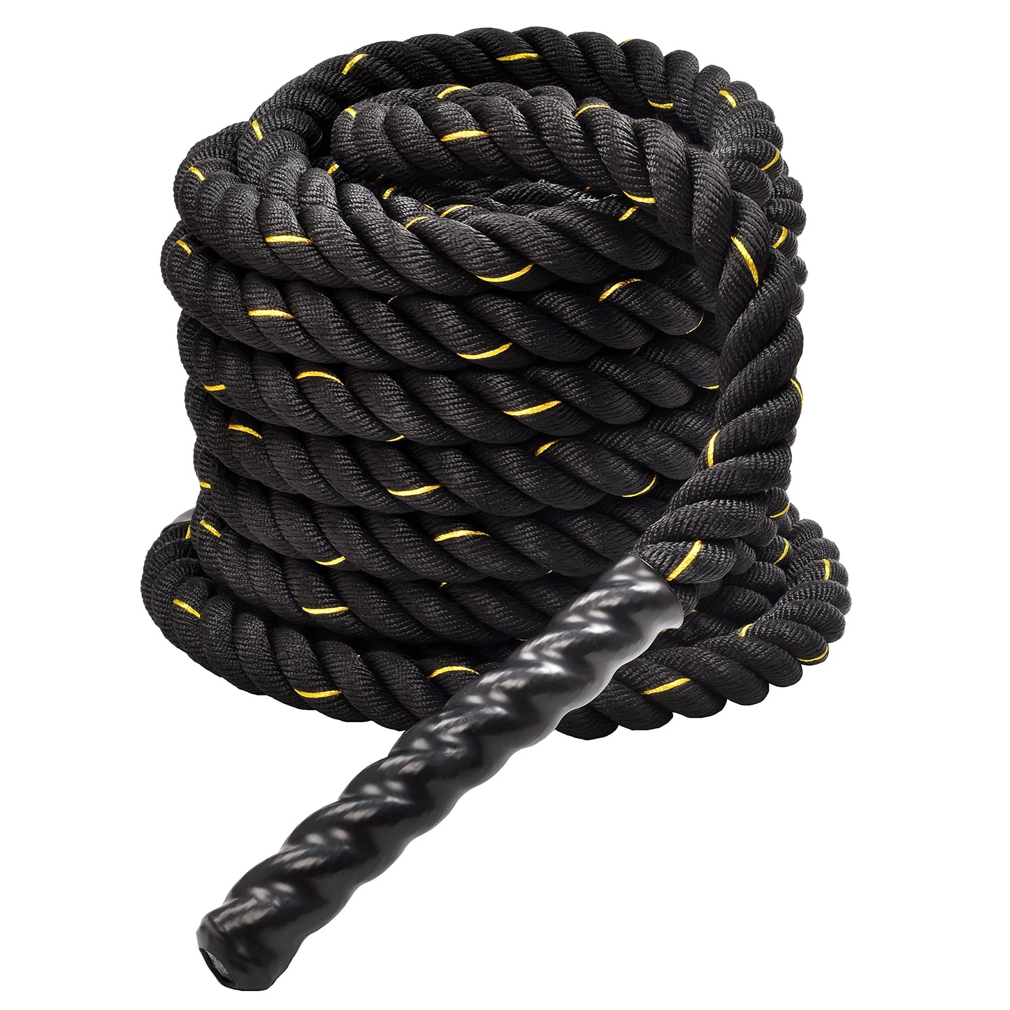 Balancefrom battle rope 1.5 inch diameter poly dacron 30 ft length, heavy ropes for home gym and workout