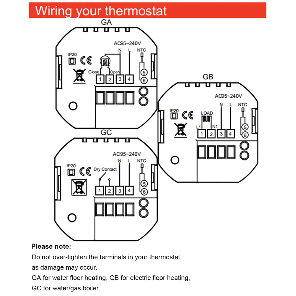 Tomshoo smart thermostat temperature controller wi fi control, compatible with home water/gas boiler