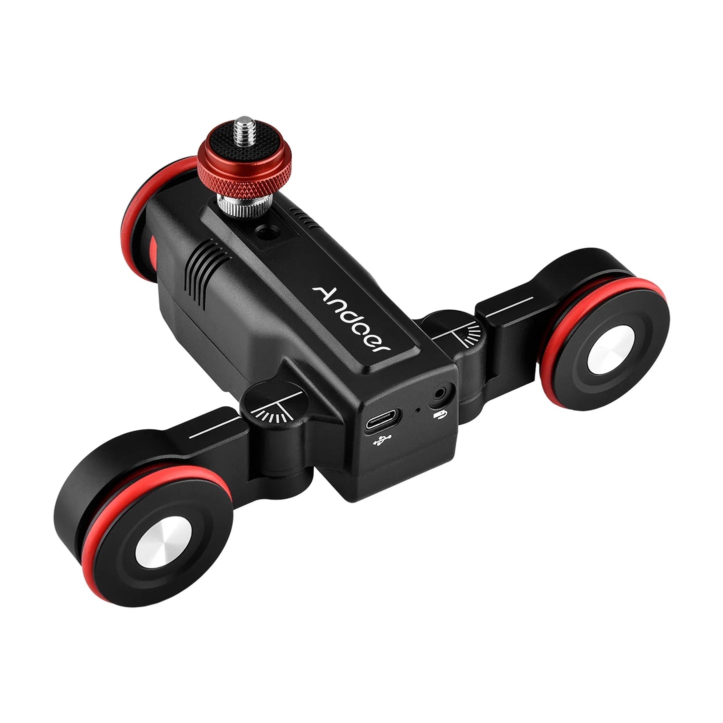 Andoer video dolly,3-wheels motorized slider auto dolly 3-wheels app time-lapse line mobile app time-lapse dolly car mobile video auto dolly motorized slider dolly wireless car mobile app l5i