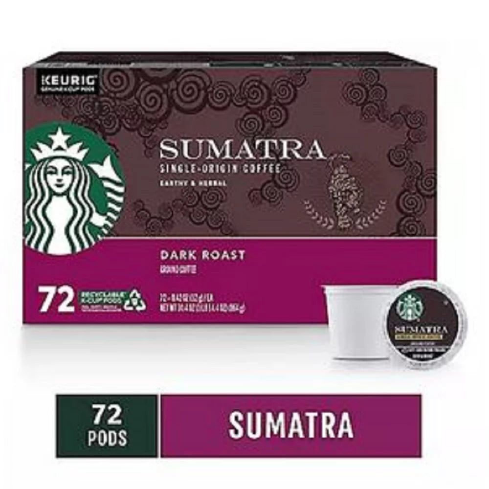 Starbucks single-origin sumatra coffee k-cups (72 ct.)