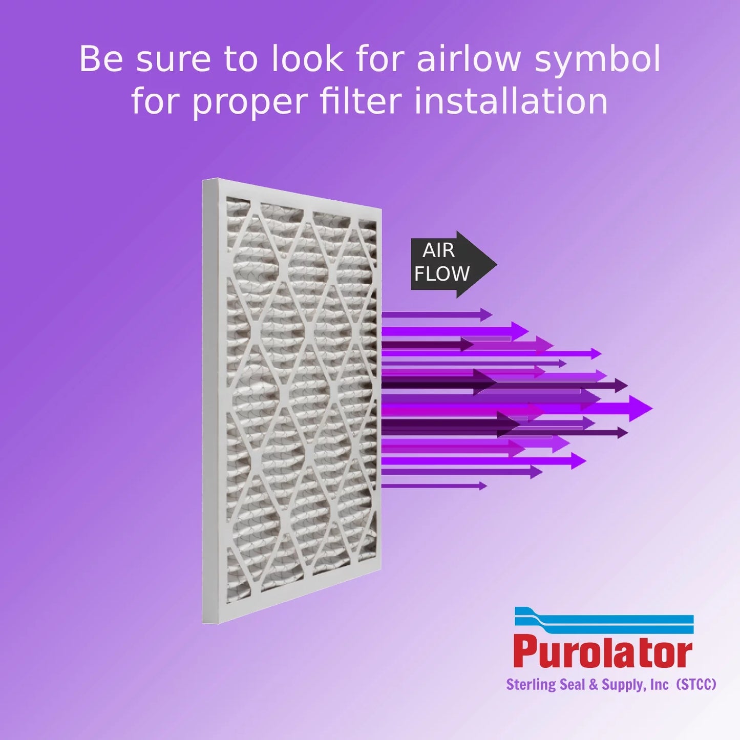 20x22x1, purolator dmk80 extended surface pleated air filter, mechanical merv 8, (6 pack)