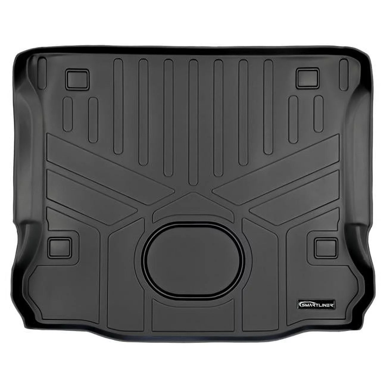 All weather trunk floor mat cargo liner - jk old body style for 2015-2018 jeep wrangler, black